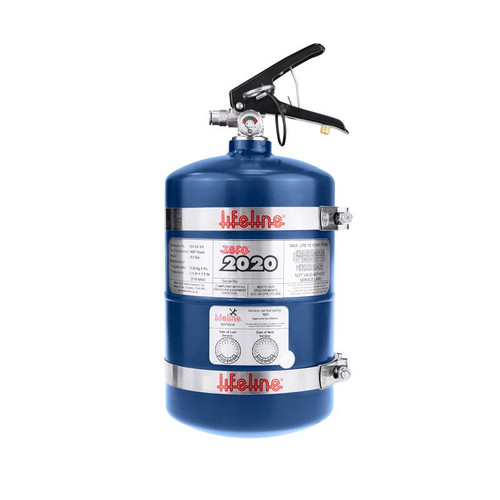 Fire Extinguisher Bottle - Zero 2020 - Wet Chemical - Class AB - 1B Rated - FIA Approved - 3.0 L - Steel - Blue Paint - Each