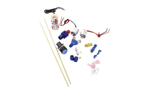Nitrous Oxide Purge Kit - Ntimidator - Dual Outlets - Blue Illuminated - Light / Solenoid / Wiring / Fittings / Button - 4 AN Hose - Kit
