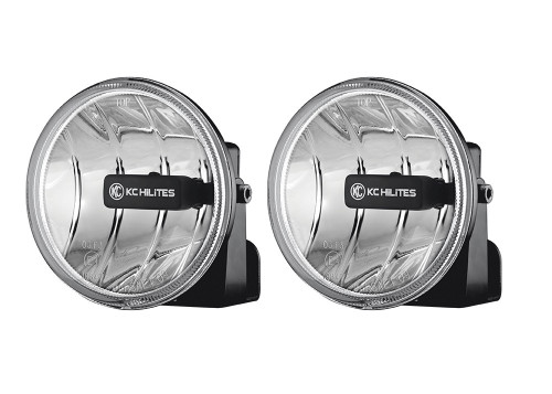 LED Light Assembly - Gravity LED - Fog - 10 Watts - 2 White LED - 4 in Round - Surface Mount - Magnesium - Black - Universal - Pair