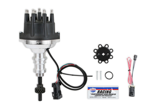Distributor - EFI Dual Sync - Hall Effect - HEI Style Terminal - Clear Anodized - Small Block Ford - Each Distributor - EFI Dual Sync - Hall Effect - HEI Style Terminal - Clear Anodized - Small Block Ford - Each