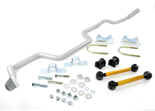 Sway Bar - Heavy Duty - Adjustable - Rear - 27 mm Diameter - Steel - Silver Powder Coat - Ford Mustang 2005-14 - Kit