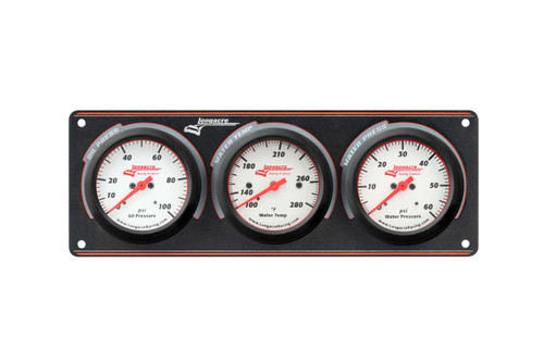 Gauge Panel Assembly - Sportsman Elite - Analog - Oil Pressure / Water Pressure / Water Temperature - 2-5/8 in Diameter - White Face - Kit