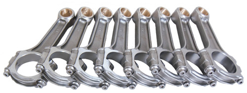Connecting Rod - SIR - I Beam - 6.135 in Long - Bushed - 7/16 in Cap Screws - Forged Steel - Big Block Chevy - Set of 8