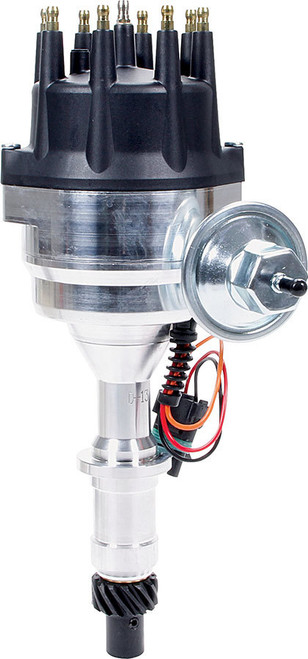 Distributor - Street / Strip - Magnetic Pickup - Vacuum Advance - HEI Style Terminal - Black - Pontiac V8 - Each