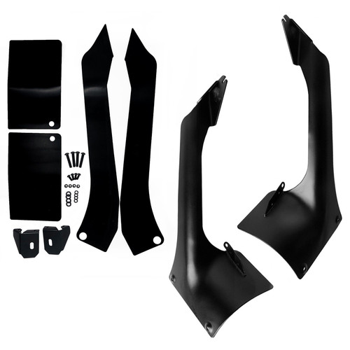Light Bracket Kit - Windshield Mount - Steel - Black Powder Coat - 50 in Light Bar - Jeep Wrangler JL 2018-19 - Kit