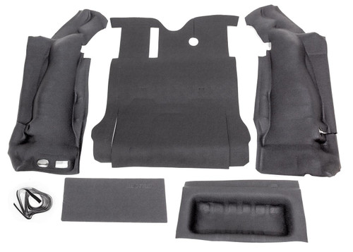 Bed Mat - BedTred Jeep Cargo Liner - Non-Skid - Tailgate / Tub Included - Hook and Loop Fastener - Composite - Gray - 4-Door - Jeep Wrangler JK 2007-10 - Kit