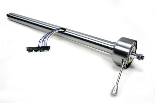 Steering Column - Retrofit - Tilt - Floor Shift - Hazard / Turn Signal - Steel - Natural - Chevy Corvette 1958-62 - Each