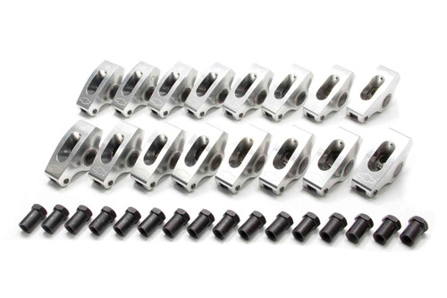 Rocker Arm - 3/8 in Stud Mount - 1.60 Ratio - Full Roller - Self-Align - Aluminum - Natural - Small Block Chevy - Set of 16 Rocker Arm - 3/8 in Stud Mount - 1.60 Ratio - Full Roller - Self-Align - Aluminum - Natural - Small Block Chevy - Set of 16