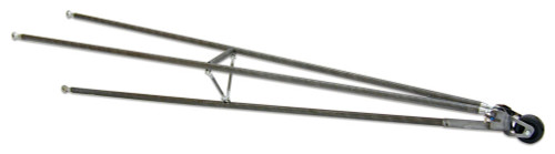 Wheelie Bar - Weld-On - 80 in - Unsprung - Chromoly - Natural - Universal - Kit