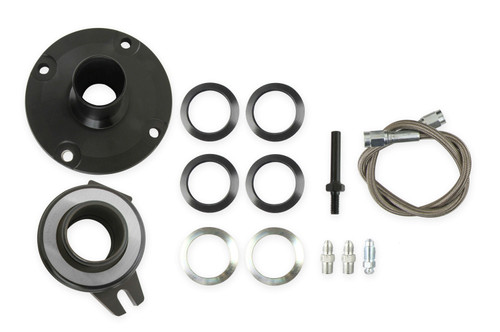 Throwout Bearing - Hydraulic - Bolt-On - 4.680 in Collar ID - Braided Stainless Lines - 3 AN Fittings - Tremec TKO - Each