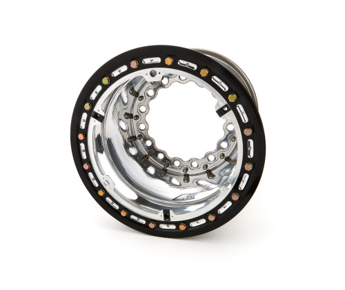 Wheel - 15 x 14 in - 4.000 in Backspace - Wide 5 Bolt Pattern - Beadlock - Aluminum - Polished - Each