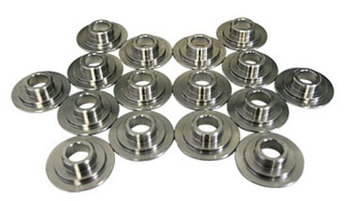 Valve Spring Retainer - 10 Degree - 1.105 in / 0.710 in OD Steps - 1.500-1.580 in Dual Spring - Titanium - Set of 16