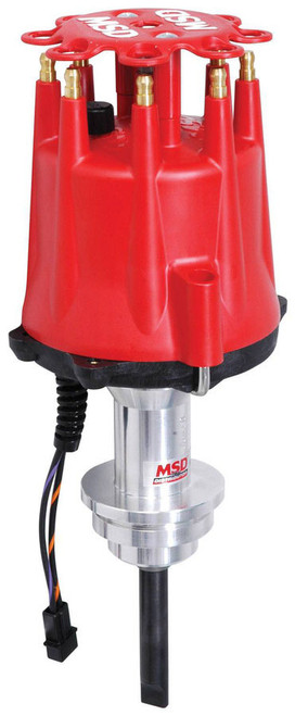 Distributor - Pro-Billet - Magnetic Pickup - Mechanical Advance - HEI Style Terminal - Red - Small Block Mopar - Each