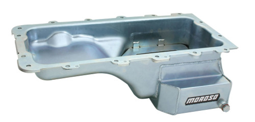 Engine Oil Pan - Street / Strip - Rear Sump - 8 qt - 6-1/2 in Deep - 1/2 in NPT Drainback - Steel - Zinc Oxide - Ford Modular - Each