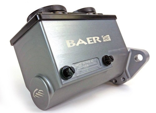 Master Cylinder - Remaster - 1 in Bore - Integral Reservoir - Driver Side Port - Aluminum - Gray Anodized - Kit