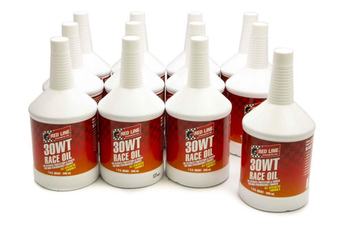 Motor Oil - 30WT Race Oil - High Zinc - 10W30 - Synthetic - 1 qt Bottle - Set of 12