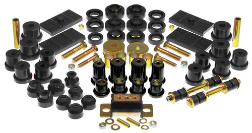 Bushing Kit - Suspension Bushings - Links / Leaf Spring Pads / Transmission Mount / Dust Boots / Body Bushings / Control Arm Bushings - Polyurethane / Steel - Black / Cadmium Plated - GM F-Body 1967-69 - Kit