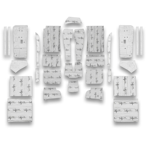 Heat and Sound Barrier - Pre-Cut - Full - Aluminum / Foam - Silver / Black - Ford Mustang 1971-73 - Kit