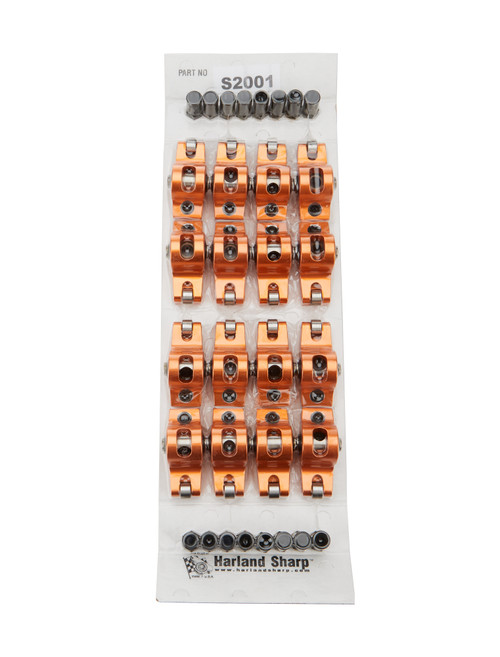 Rocker Arm - Original - 7/16 in Stud Mount - 1.70 Ratio - Full Roller - Aluminum - Orange Anodized - Big Block Chevy - Set of 16