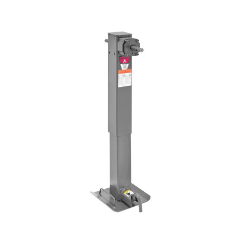 Trailer Jack - Bulldog SWQ 183 - Manual - Sidewind - 12-1/2 in of Travel - 13-1/2 in Drop Leg Extension - 12000 lb Capacity - Crank Required - Steel - Black Paint - Each