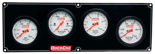 Gauge Panel Assembly - Extreme - Oil Pressure / Water Temperature / Fuel Pressure / Water Pressure - 2-5/8 in Diameter - White Face - Kit