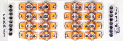 Rocker Arm - Original - 7/16 in Stud Mount - 1.6 Ratio - Full Roller - Aluminum - Orange Anodized - Oldsmobile V8 - Set of 16 Rocker Arm - Original - 7/16 in Stud Mount - 1.6 Ratio - Full Roller - Aluminum - Orange Anodized - Oldsmobile V8 - Set of 16