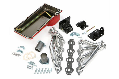 Engine Conversion Kit - Gaskets / Hardware / Headers / Mounts / Oil Pan / Pickup Tube - Auto / Manual Trans - 2WD - GM LS-Series - GM Compact SUV / Truck 1982-2003 - Kit