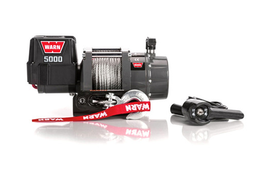 Winch - DC5000 - 5000 lb Capacity - Hawse Fairlead - 12 ft Remote - 1/4 in x 60 ft Steel Rope - 12V - Kit