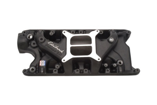 Intake Manifold - Performer 289 - Square Bore - Dual Plane - Aluminum - Black Powder Coat - Small Block Ford - Each