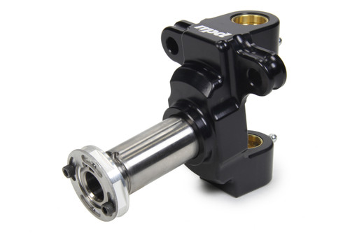 Spindle - Aluminum Body - 10 Degree Titanium Snout - Steel Locknut Included - 2 Ear - Aluminum / Titanium - Black Anodized / Natural - Midget - Each