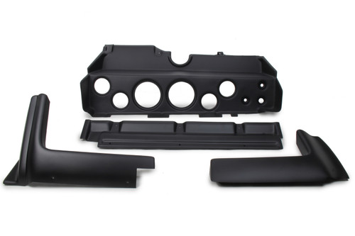 Dash Panel - Gauge Works - Four 2-1/16 in Holes - Two 3-3/8 in Holes - Plastic - Black - Mopar E-Body 1970-74 - Each