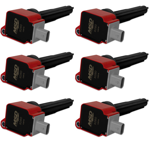 Ignition Coil Pack - Coil-On-Plug - Red - Ford EcoBoost V6 - Set of 6