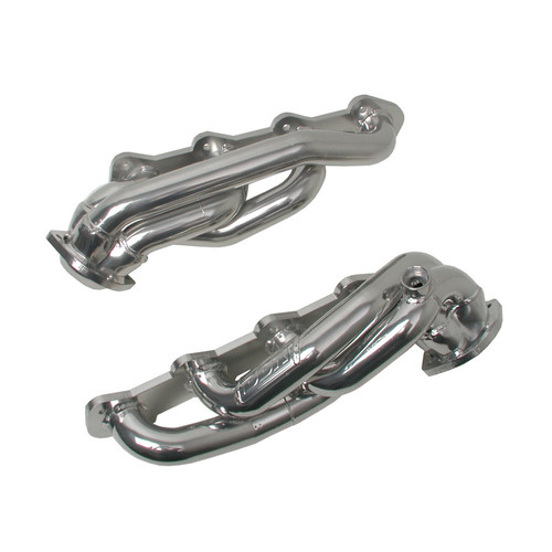 Headers - Tuned Length Shorty - 1-5/8 in Primary - Stock Collector Flange - Steel - Metallic Ceramic - Ford Modular - Ford Fullsize SUV / Truck 1997-2003 - Pair