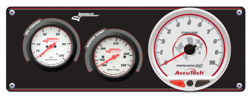 Gauge Panel Assembly - Sportsman Elite - Analog - Oil Pressure / Tachometer / Water Temperature - 4-1/2 in / 2-5/8 in Diameter - White Face - Kit