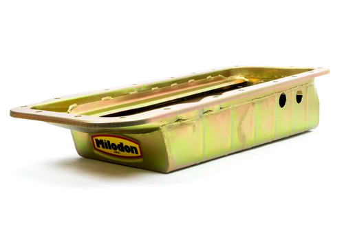 Engine Oil Pan - Drag Race - Full Sump - 7 qt - 5 in Deep - Steel - Cadmium - External Oil Pump - Mopar B / RB-Series / 426 Hemi - Each