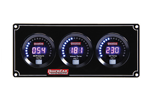 Gauge Panel Assembly - Digital - Oil Pressure / Water Temperature / Oil Temperature - Black Face - Kit