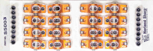 Rocker Arm - Original - 7/16 in Stud Mount - 1.60 Ratio - Full Roller - Aluminum - Orange Anodized - Oldsmobile V8 Edelbrock Performer RMP - Set of 16