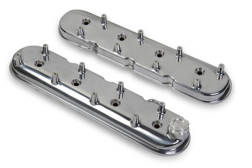 Valve Cover - Stock Height - Baffled - Coil Mounting Bosses - Aluminum - Polished - GM LS-Series - Kit Valve Cover - Stock Height - Baffled - Coil Mounting Bosses - Aluminum - Polished - GM LS-Series - Kit