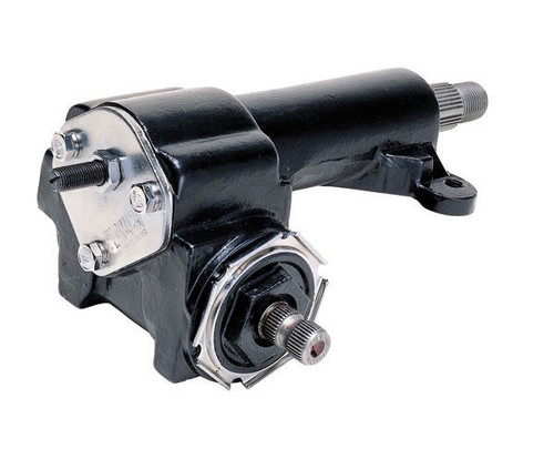 Steering Box - Manual - 16 to 1 Ratio - 1-1/8 in Sector Shaft - Iron - Black Paint - Ford Mustang 1967-70 - Each