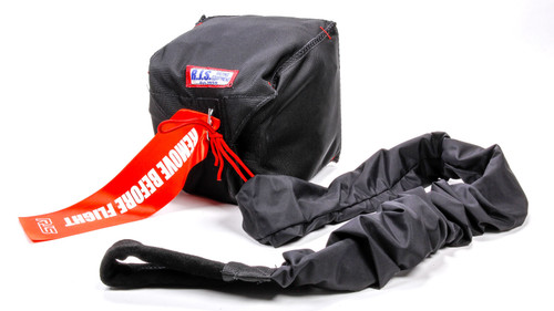 Drag Parachute - Sportsman - 10 ft - 200 MPH - Spring Loaded - Keeper / Mounting Plate / Pack / Pilot Parachute - Red - Kit