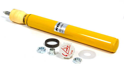 Strut - Race Strut - Twintube - 15.24 in Compressed / 21.26 in Extended - 1.71 in OD - Single Adjustable - Steel Body - Yellow Paint - Each