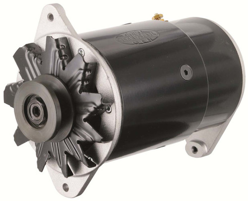 Alternator - PowerGEN - Long - 60 amps - 6V - 1-Wire - Single Belt Pulley - Aluminum Case - Black Powder Coat - GM - Each