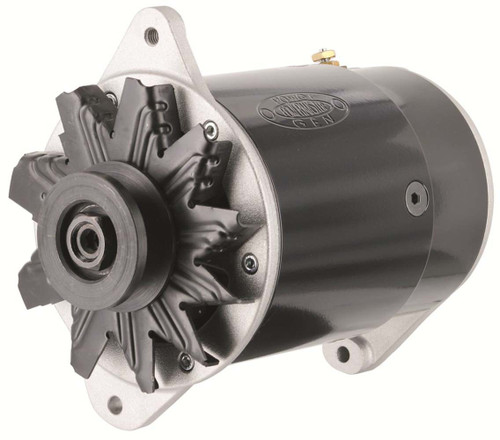 Alternator - PowerGEN - Short - 60 amps - 6V - 1-Wire - Single Belt Pulley - Aluminum Case - Black Powder Coat - GM - Each