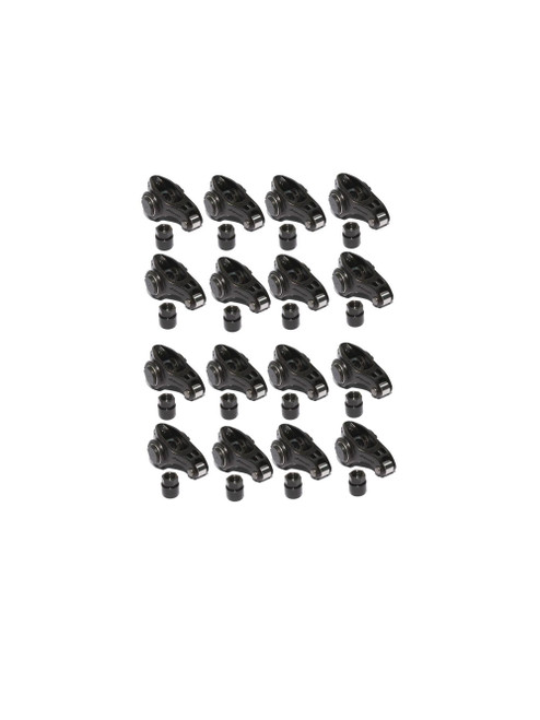 Rocker Arm - Ultra Pro Magnum - Pedestal Mount - 1.80 in Ratio - Full Roller - Steel - Natural - GM LS-Series - Set of 16
