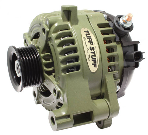 Alternator - 250 amps - 12V - External Regulator - 6-Rib Serpentine Pulley - Aluminum Case - Army Green - Jeep Wrangler JK 2012-18 - Each