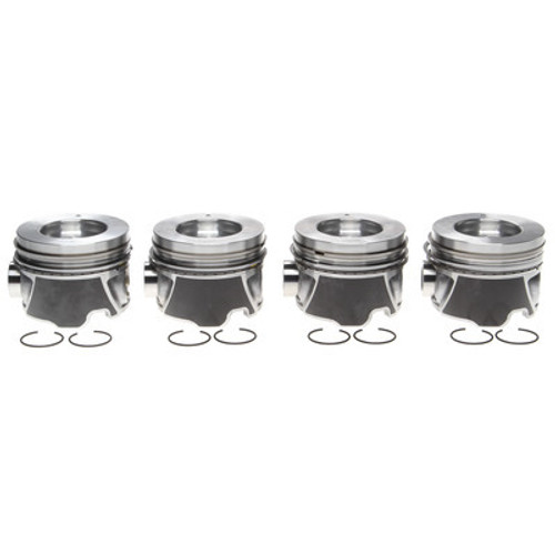Piston and Ring - Cast - 4.075 in Bore - 3.0 x 2.0 x 3.0 mm Ring Groove - Flat - Combustion Chamber - Passenger Side - 6.6 L - GM Duramax - Kit