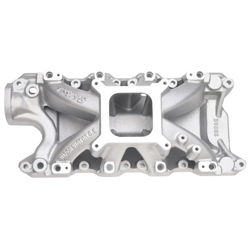 Intake Manifold - Super Victor - Competition EFI Flange - Single Plane - Aluminum - Natural - Small Block Ford - Each
