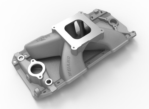 Intake Manifold - Track Warrior - Square Bore - Single Plane - Rectangle Port - Aluminum - Natural - Big Block Chevy - Each