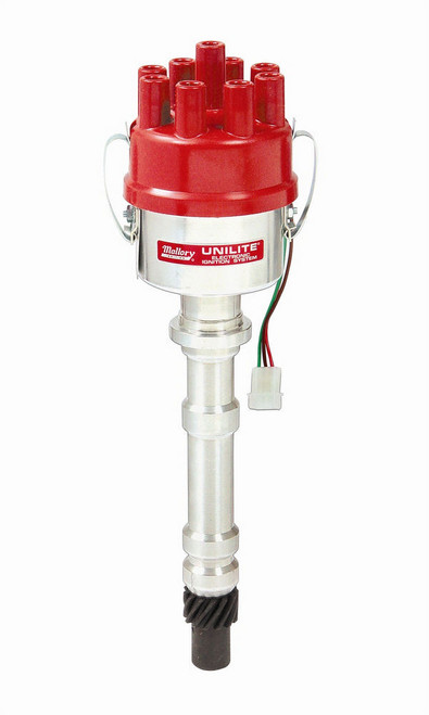 Distributor - 37 Series Unilite - Optical Pickup - Mechanical Advance - Socket Style - R/H Rotation - Red - Chevy V8 - Each