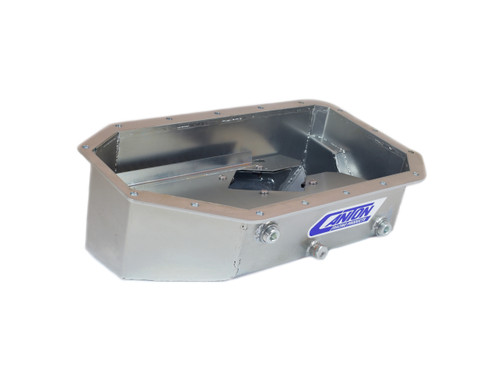 Engine Oil Pan - Strip / Road Race - Deep Sump - 6.5 qt - 6-1/8 in Deep - Steel - Cadmium - Honda K-Series - Each